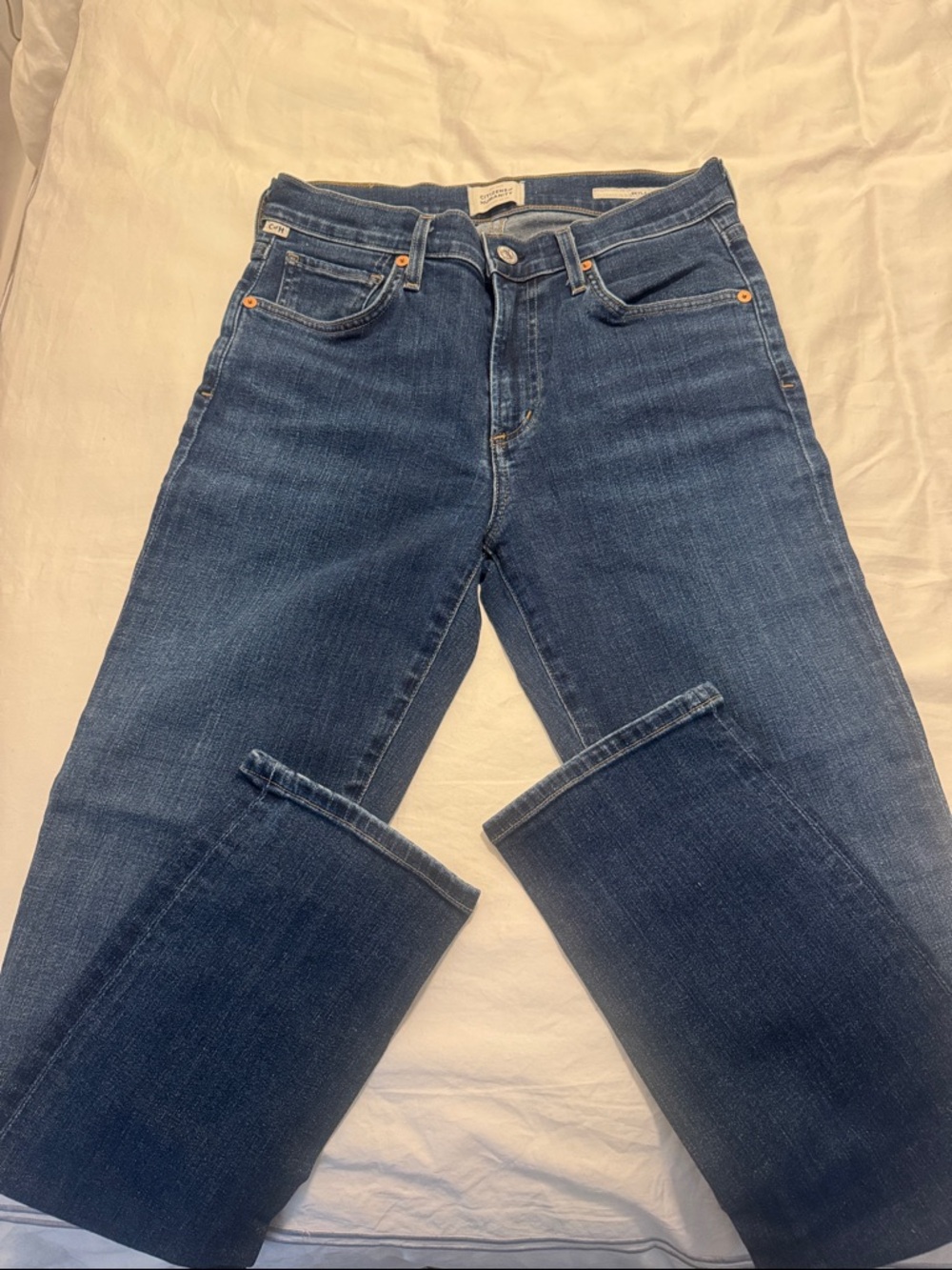 Citizens Of Humanity Dark Blue Straight-Leg Women's Jeans